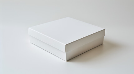 White box on white background as mockup, generative ai