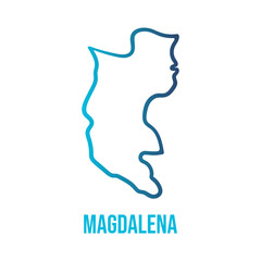 Magdalena department abstract gradient map