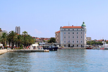 Historical city centre of Split, Croatia. Beautiful view of the promenade. © jelena990