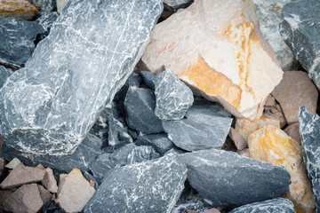 Rock background or nature of rocks, pile of rocks