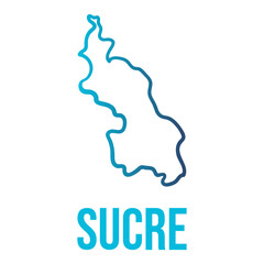 Sucre Colombia department smooth abstract map