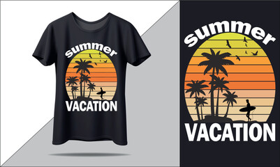 Summer vacation t shirt design