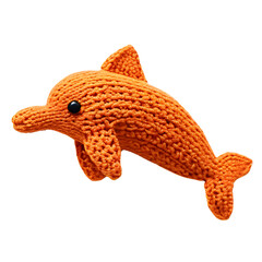 dolphin doll orange illustration. For decoration and design.