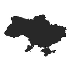 Ukraine. Map of Ukraine. Vector map of European countries. Peace in Ukraine, olive branch, symbol of peace.