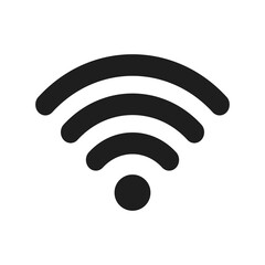 WIFI icon. Wifi sign. Simple flat logo of wifi sign on white background. Vector illustration. - obrazy, fototapety, plakaty