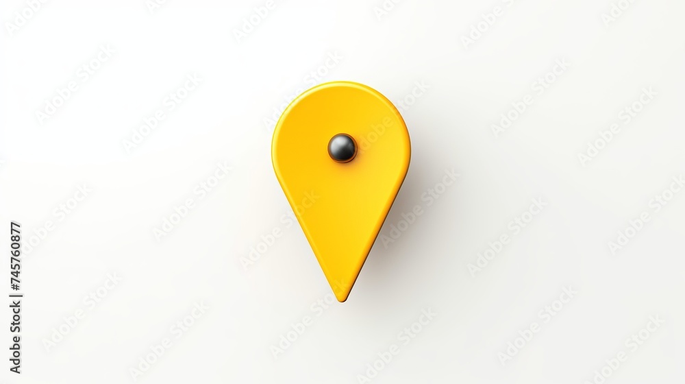Poster red map pointer isolated on a white background