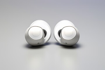 Isolated wireless earbuds presented against a neutral background for a clean aesthetic