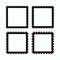 Perforated Edge Hollow Square Stroke Shapes