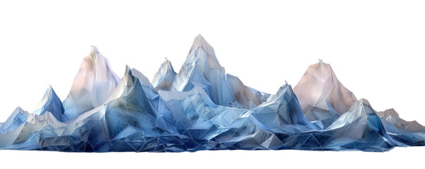 A frozen abstract moutains.