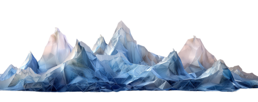 A frozen abstract moutains.