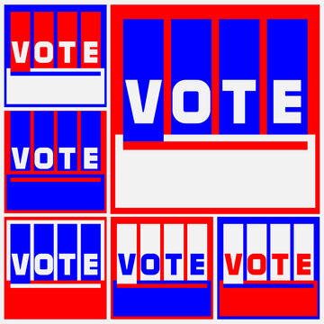 The word vote with a tick.
A symbolic sign suggesting certain selective, elective actions.