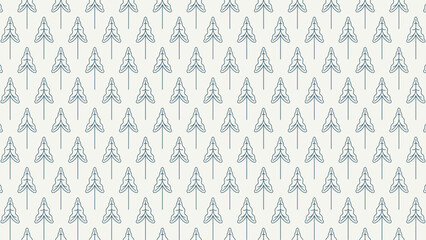 seamless pattern with blue and white flowers