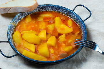 Paprika potato in a plate