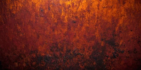 Tuinposter rusty metal red and black texture background © SANTANU PATRA