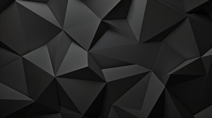 Fototapeta premium Black white dark gray abstract background. Geometric pattern shape. Line triangle polygon angle. Gradient. Shadow. Matte. 3d effect. Rough grain grungy. Design. Template. Presentation