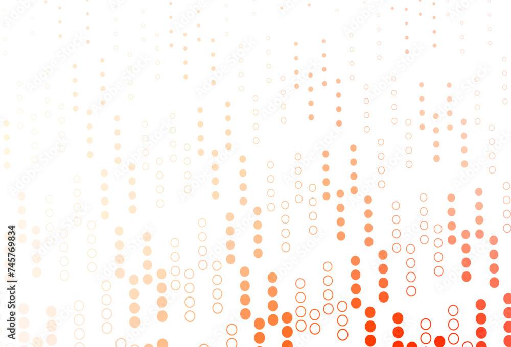 Poster light red vector backdrop with dots.