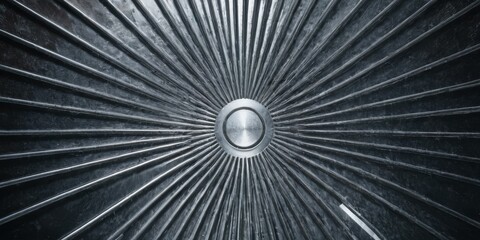 Obraz premium silver Radial metal texture background