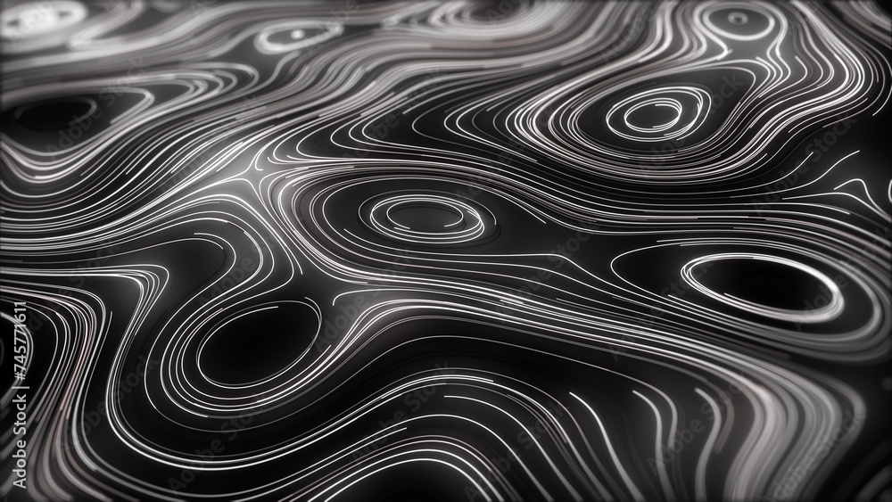 Poster abstract background of topographic map. contour map. 3d topographic map. valleys and mountains. geog