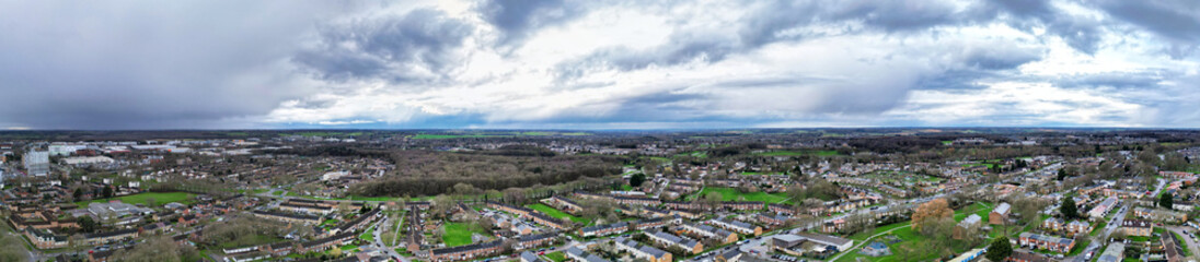 Fototapeta na wymiar Panoramic View of Stevenage City of England Great Britain