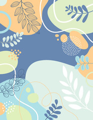 Fototapeta premium abstract backgrounds for design. Colorful banners with spring leaves