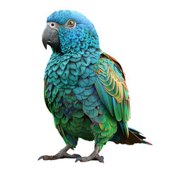 Obraz premium blue parrot isolated on transparent background, png