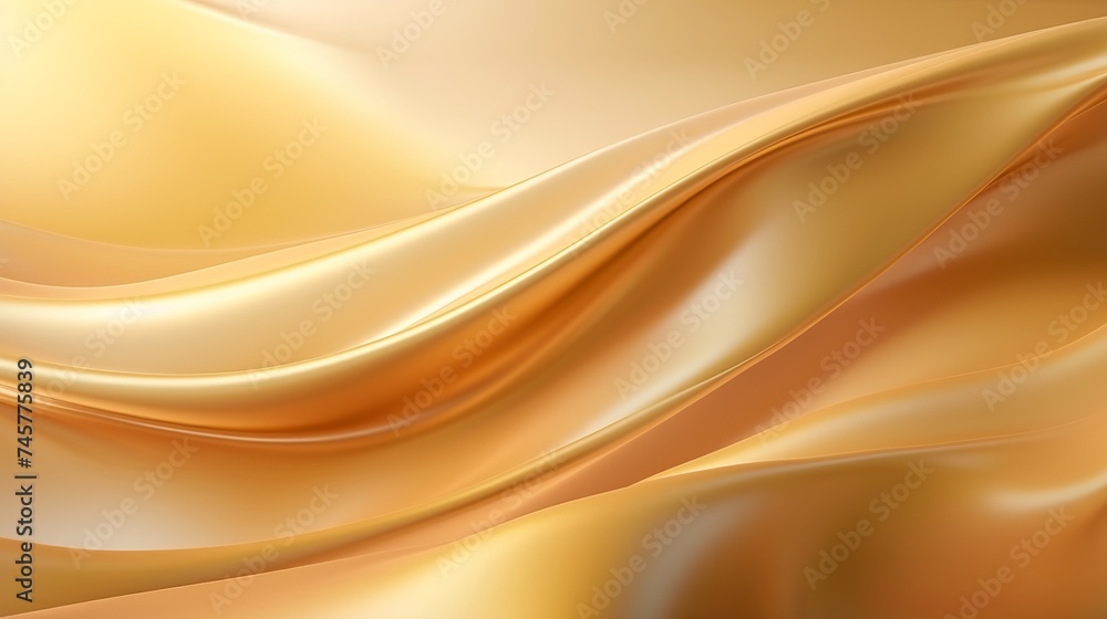 Poster luxury golden color abstract wave background. abstract soft color waves