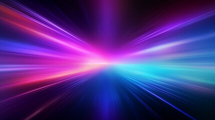 Obraz premium Neon blur glow. Color light overlay. Disco illumination. Defocused blue pink green ultraviolet radiance soft texture on dark abstract empty space background