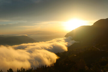 Sunset in the mountains