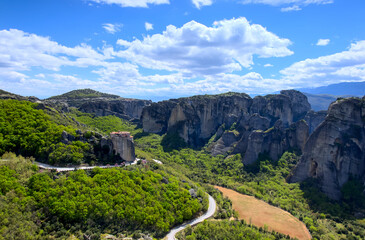 The monasteries of Meteora in sunshine