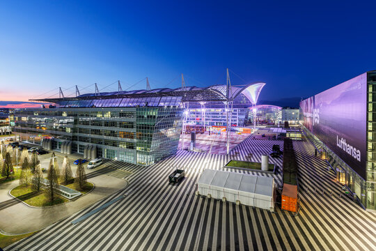 Lufthansa Terminal 2 and MAC Munich Airport Center at Munich Airport in Germany
