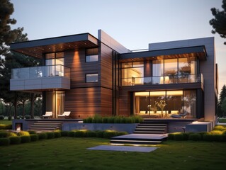 Large Modern House With Abundant Windows