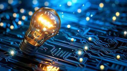 Idea of technology and innovation information data on screen. Digital communication transformation concept