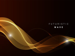 Abstract colorful glossy furure wave background