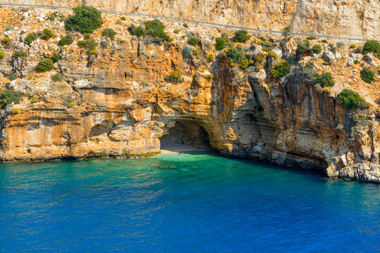 Finike cave bay located on the Antalya - Mugla highway.