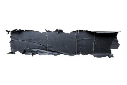 torn tape with distressed edges, providing an industrial and rebellious vibe.