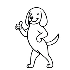 Beagle Dog Happy Thumbs-Up illustration Vector

