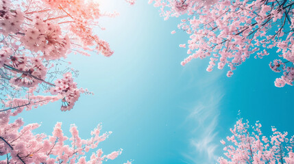 Obraz na płótnie Canvas 桜と青空の背景