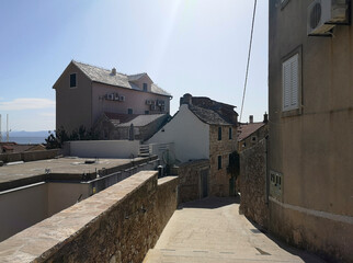 ancient buildings in Bol, island Brac, Croatia