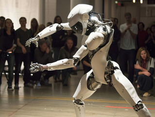 Dance of the future A salsa competition where dancers and robots pair up showcasing the blend of...