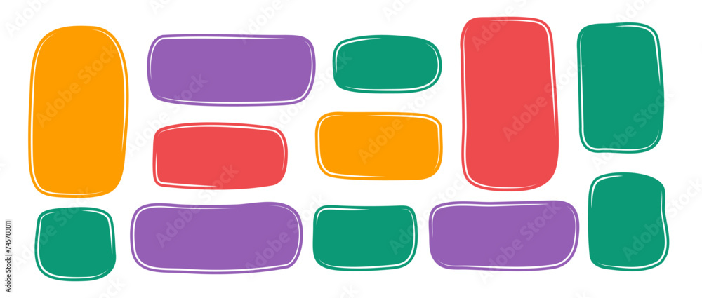 Poster a set of different sizes and types of frames. vector illustration. isolated. textbox and frame in do
