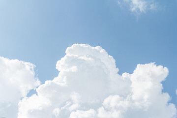 Blue sky background with tiny clouds. Nature abstract background for your design