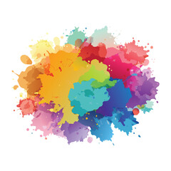 colorful ink splashes