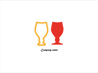 Beverage thin line icon. Minimal summer alcohol cocktail in glass for restaurant and design element. Thin outline and editable stroke. Beverage isolated on beige background. Vector cocktail icon.