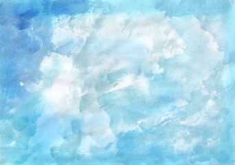 Blue watercolor abstract background rough texture
