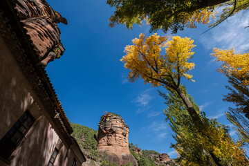 Obraz premium Sanctuary of the Virgen de la Hoz (13th century) , Alto Tajo natural park, Guadalajara province, Spain