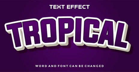 Tropical editable text effect