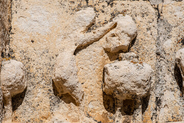 sculptural frieze with an agricultural calendar, San Galindo Chapel, Parish Church of San Bartolomé, Campisábalos, Guadalajara, Spain