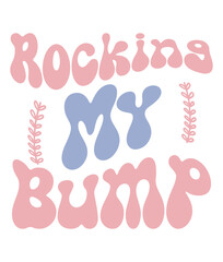 Retro Pregnancy  Craft Design. T-shirt Design. Illustration