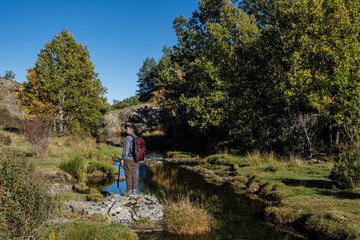 Fototapeta premium El Sotillo de Tejera Negra, Sierra Norte de Guadalajara Natural Park, Cantalojas, Guadalajara, Spain