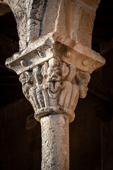 arcaded gallery, Church of El Salvador, Castilian Romanesque, Sepúlveda., Segovia province, Spain